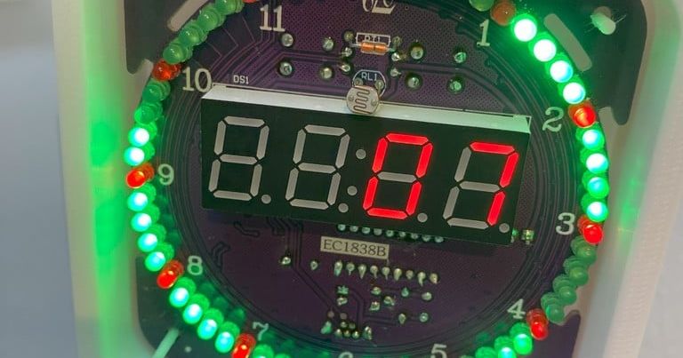 Bausatz Rotation LED Uhr DS1302