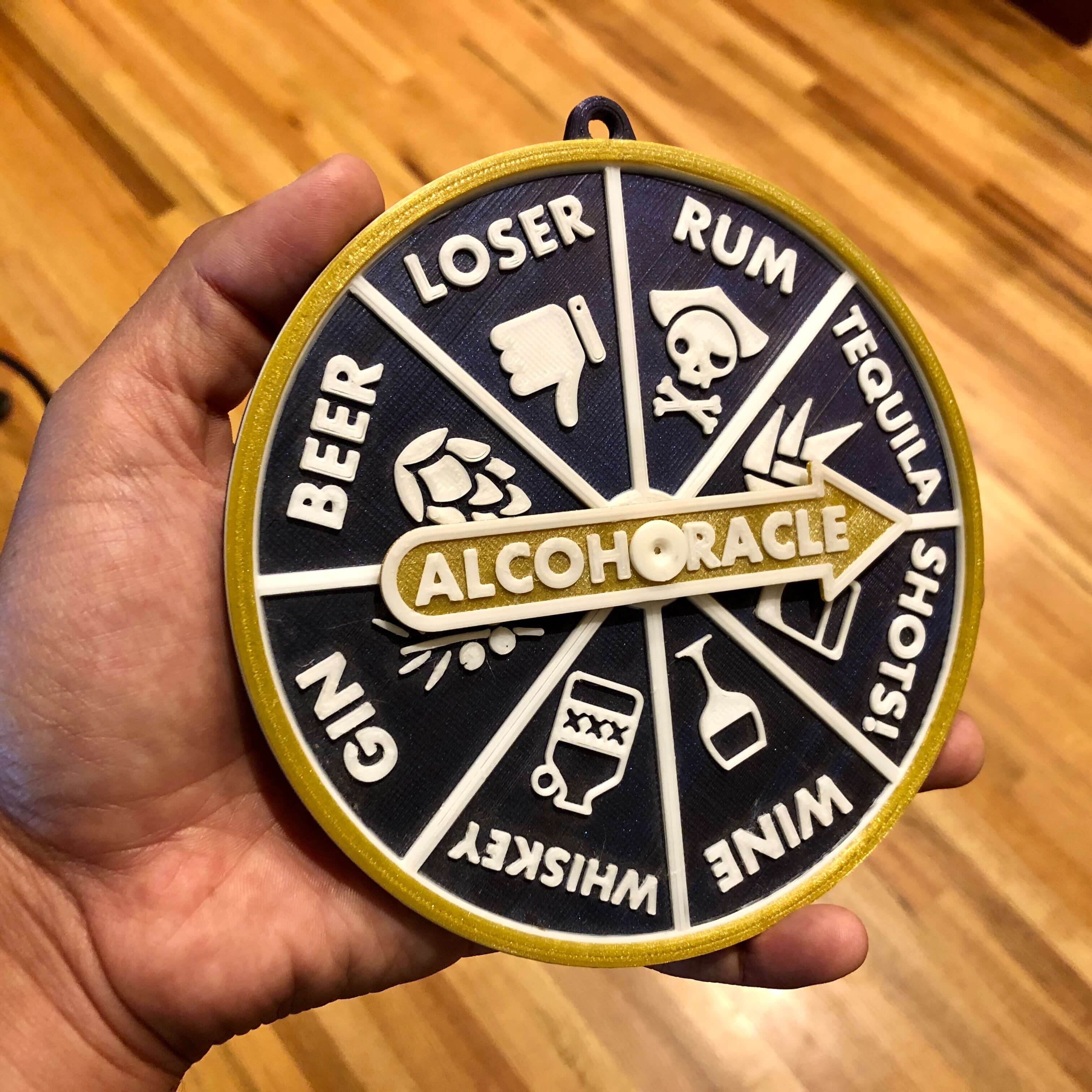 Alcohoracle Drinking Game Spinner by Dany Sánchez Download free STL