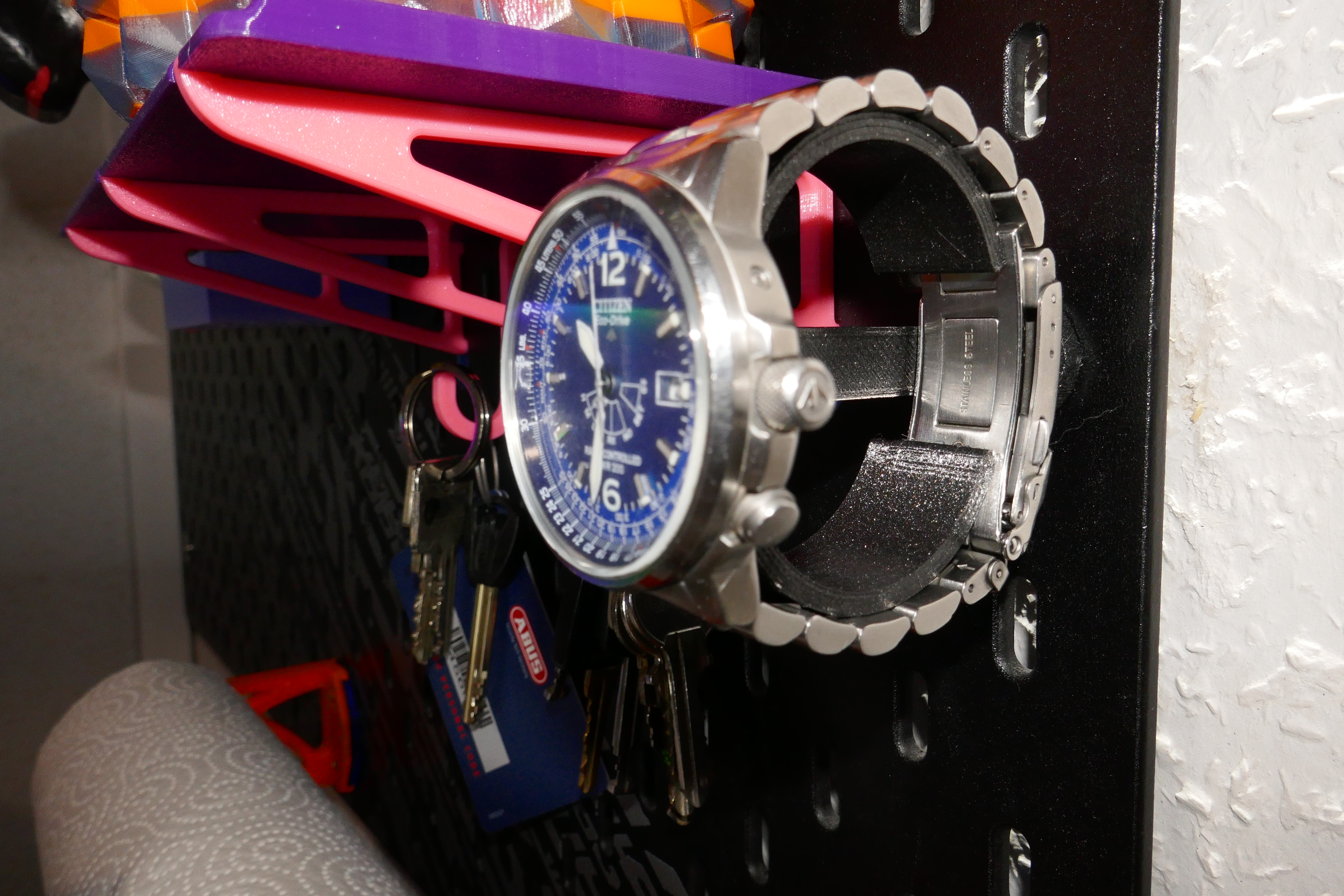 Ikea Skadis Watch Holder T-Nut Remix 3D model thumbnail