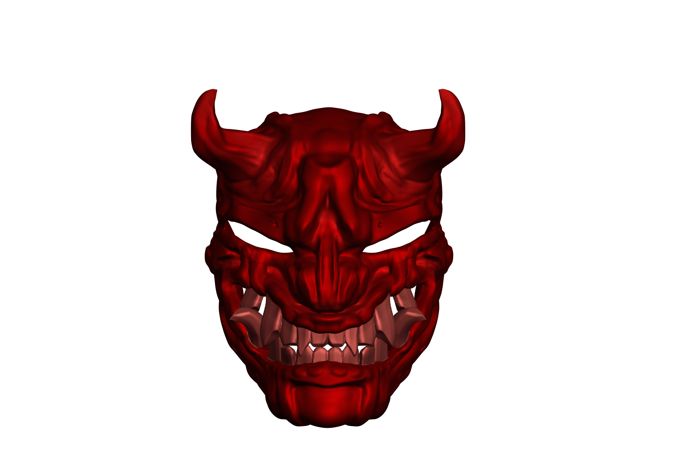 Miniatura 2 do modelo 3D full oni mask #2