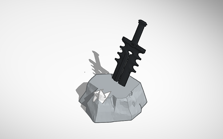 A sword stuck in stone