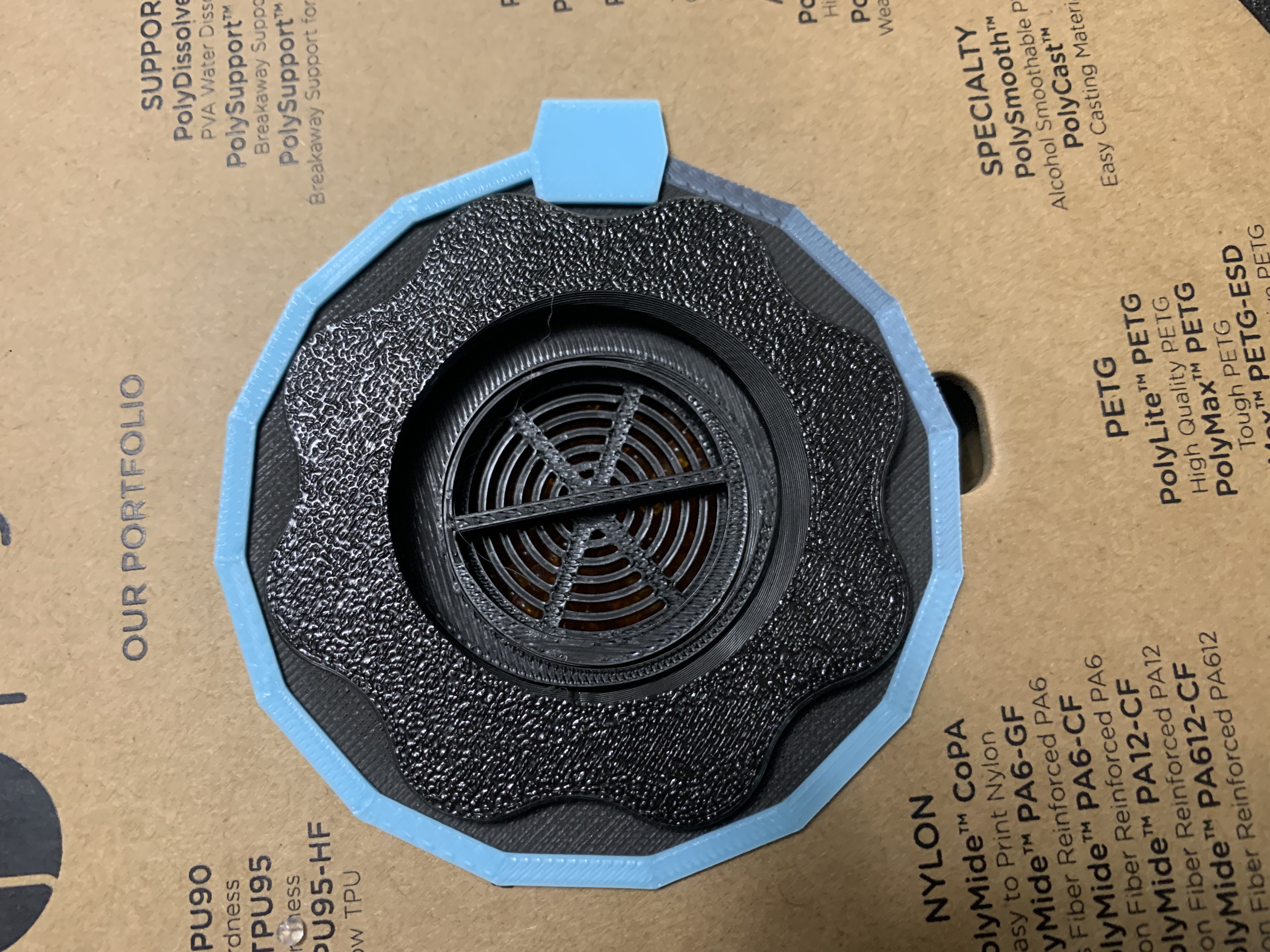 Round HueForge Filament Swatch