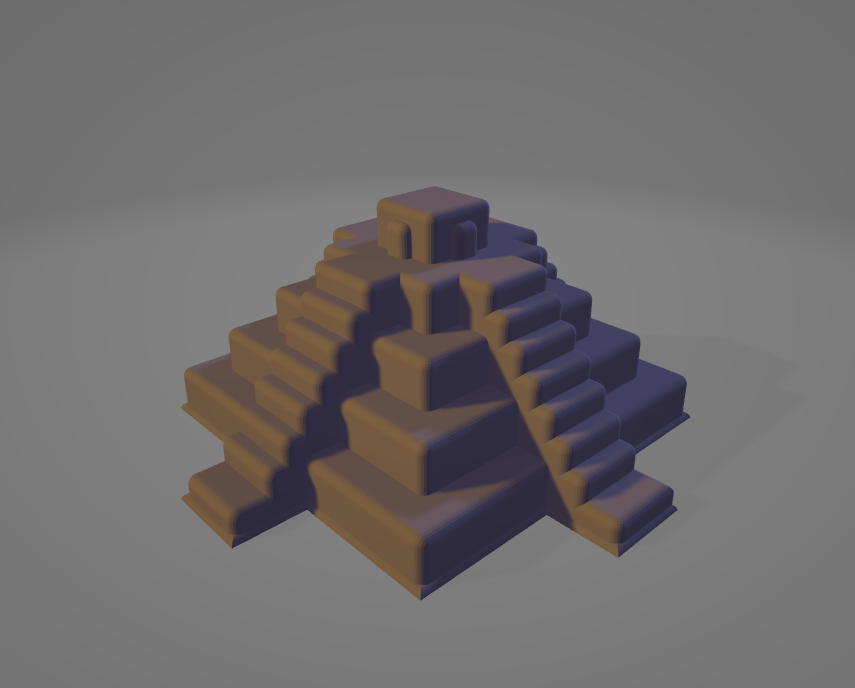 Maya pyramid sand mold