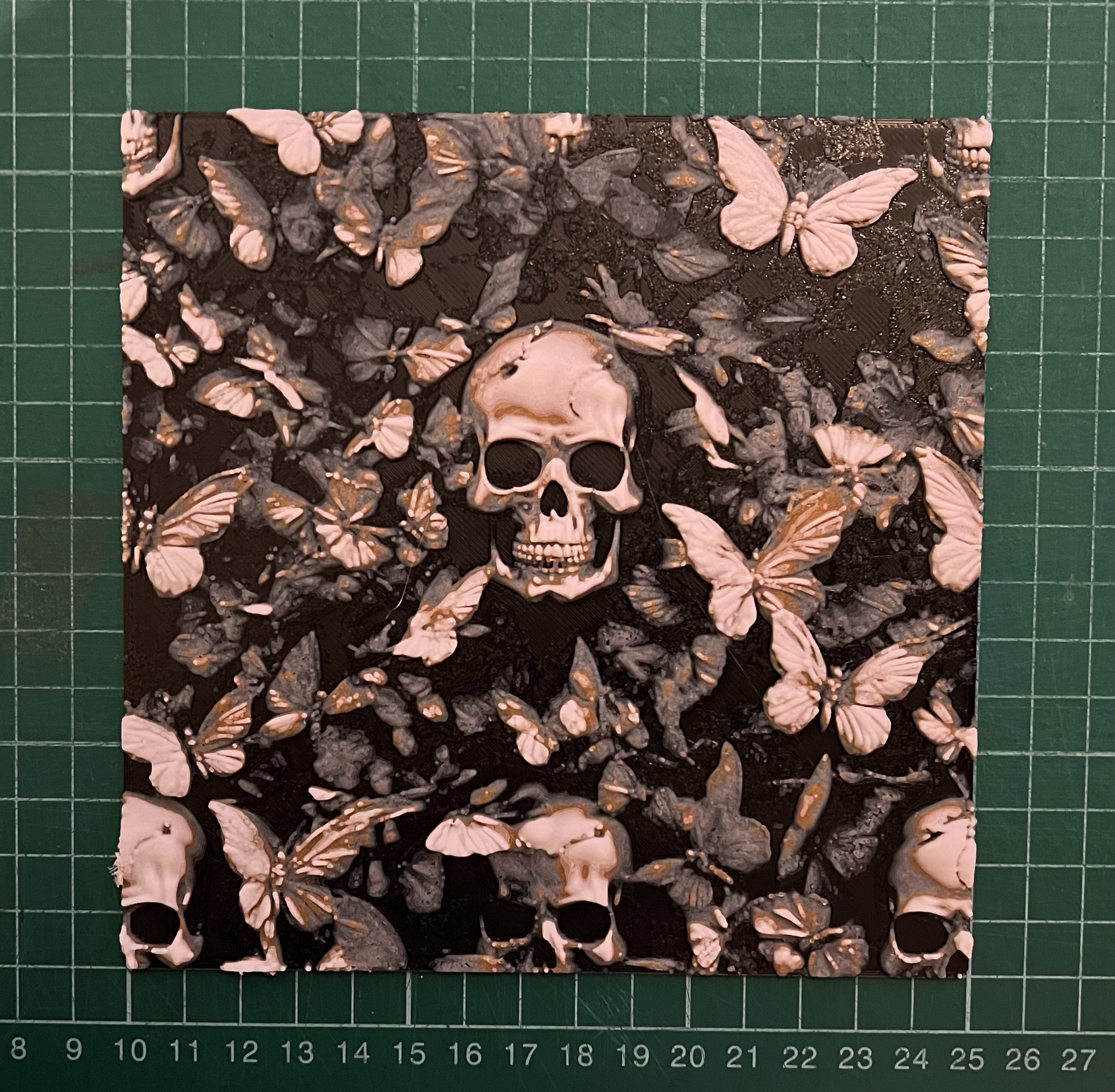 Skulls and Butterflies - Seamless pattern