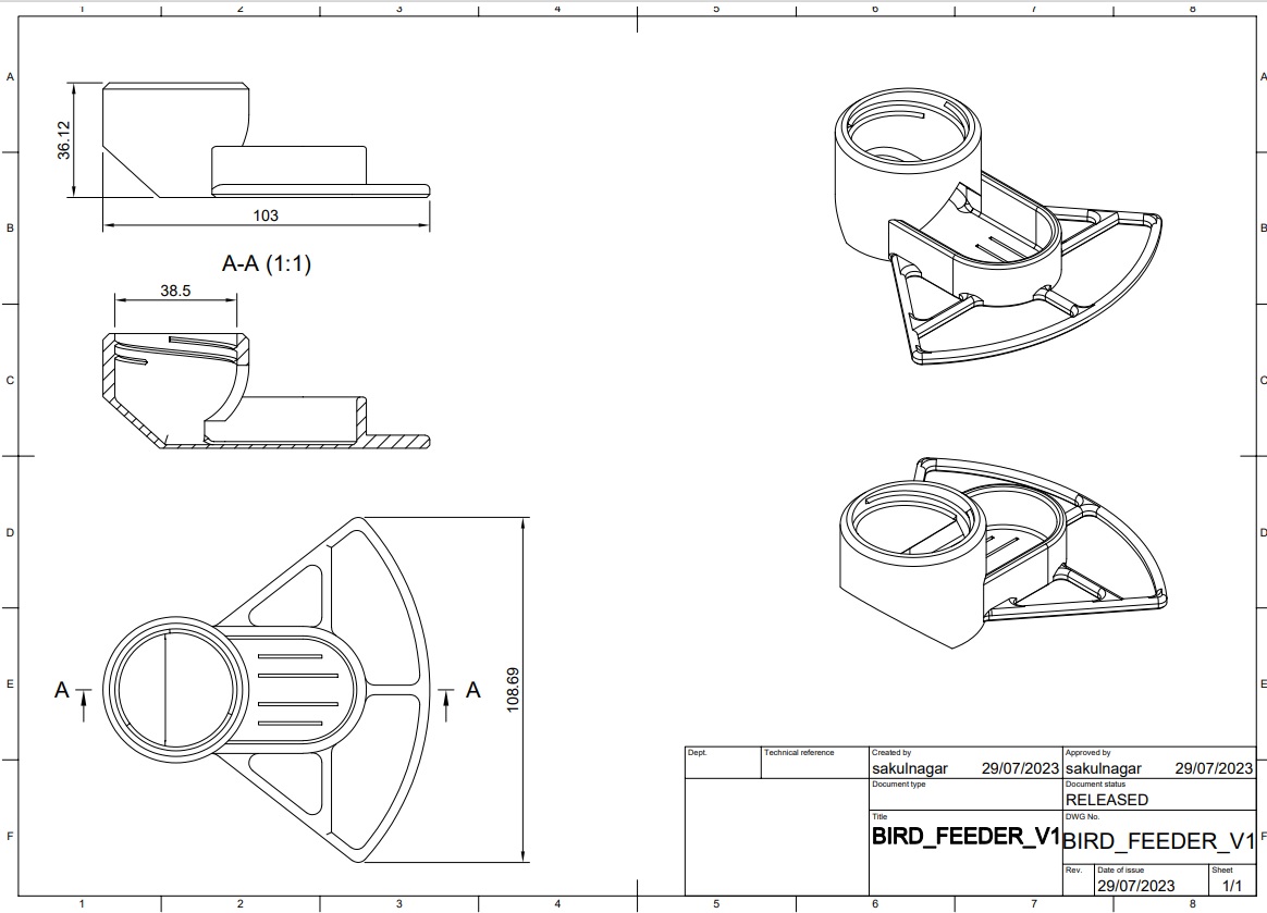 Bird Feeder By Sakulnagar Download Free STL Model Printables bird-feeder-by-sakulnagar-download-free-stl-model-printables