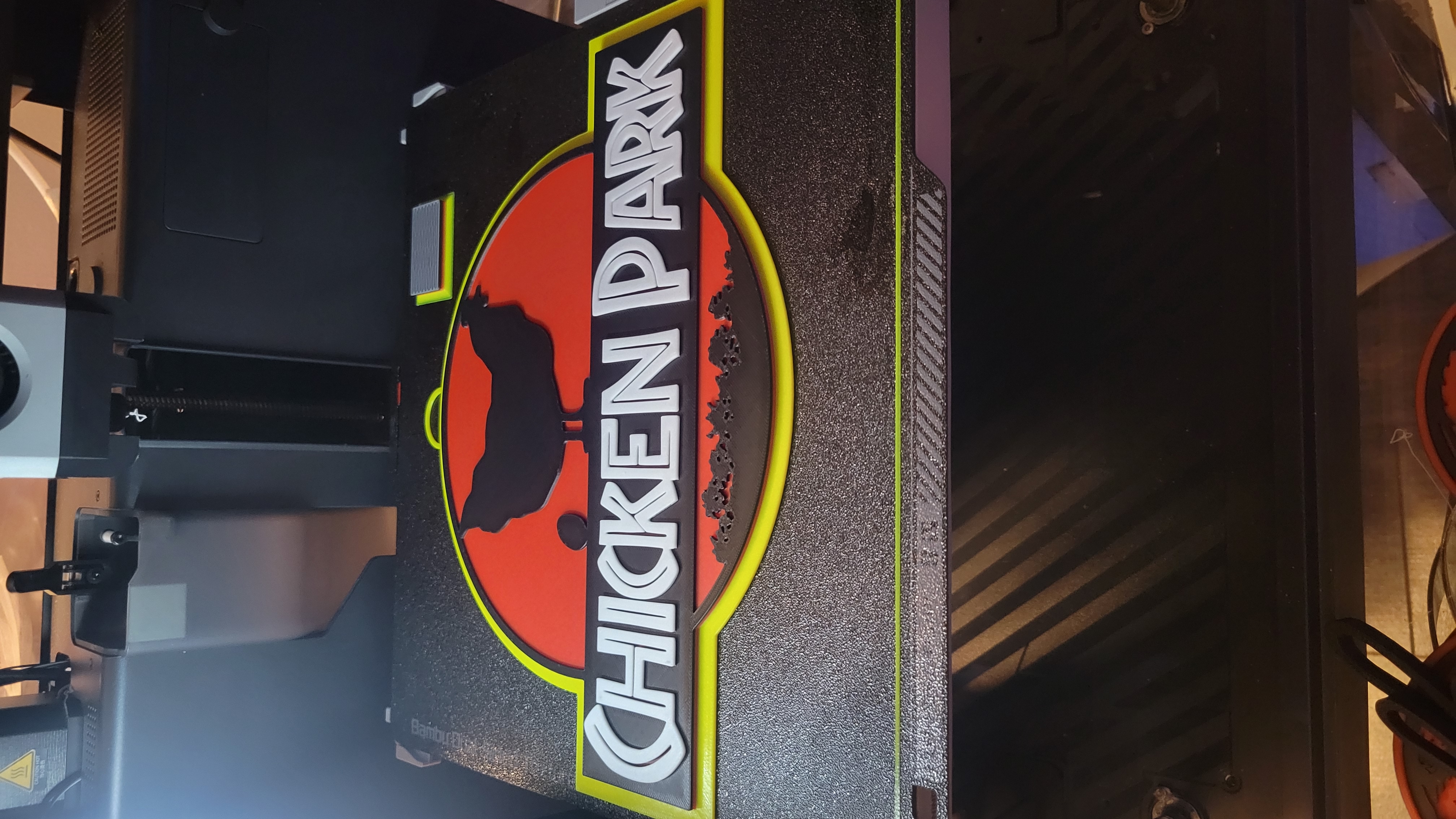 Chicken Park with a hook to mount it