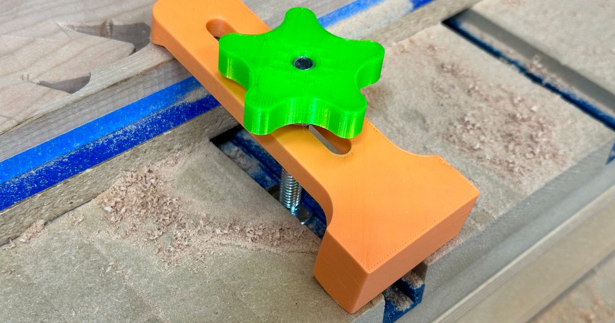 CNC TTrack Clamp and Knob(s) by Monte Download free STL model
