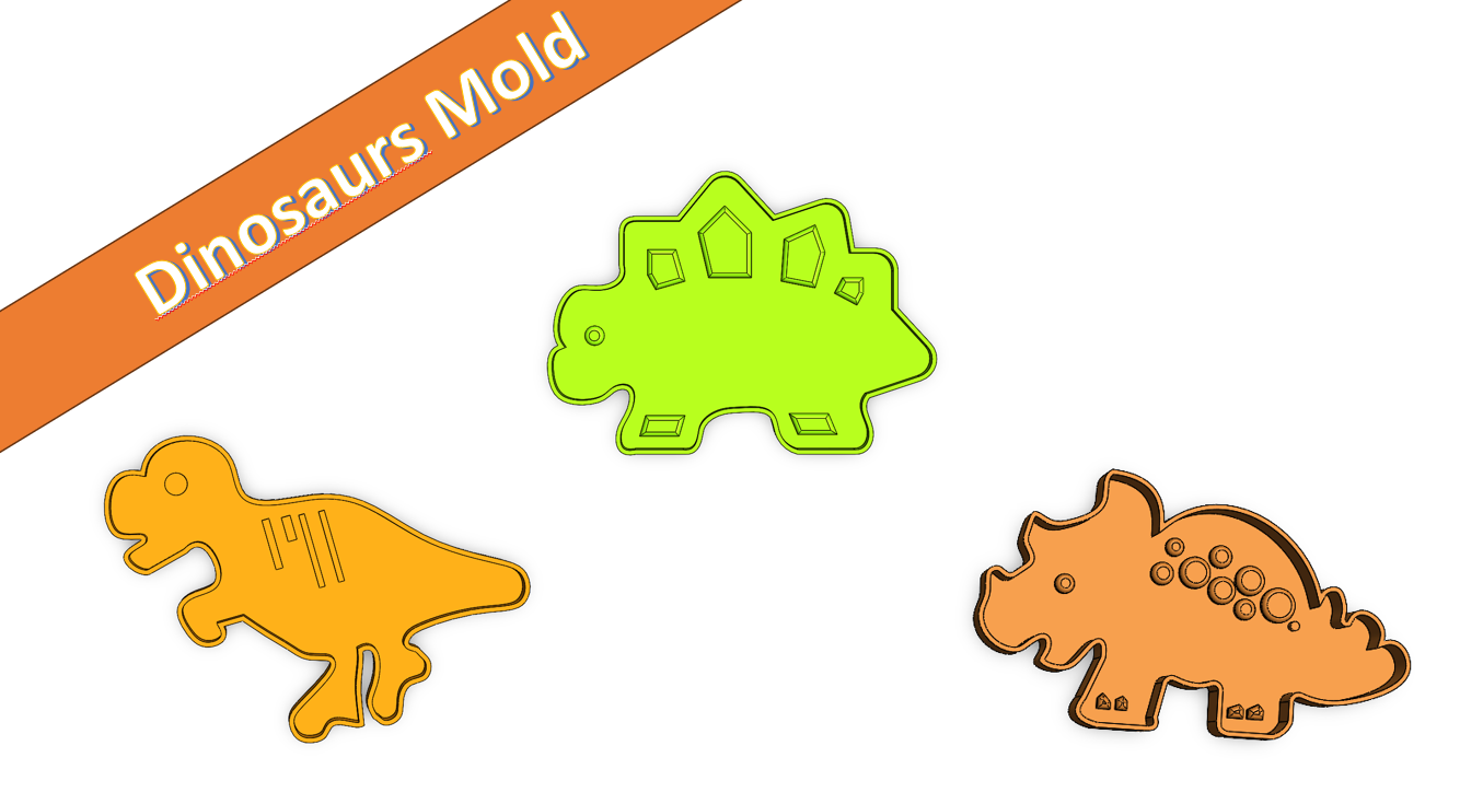 Dinosaurs Mold by Tipez, Download free STL model