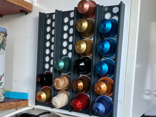 Holder for Nespresso capsules for wall or cupboard
