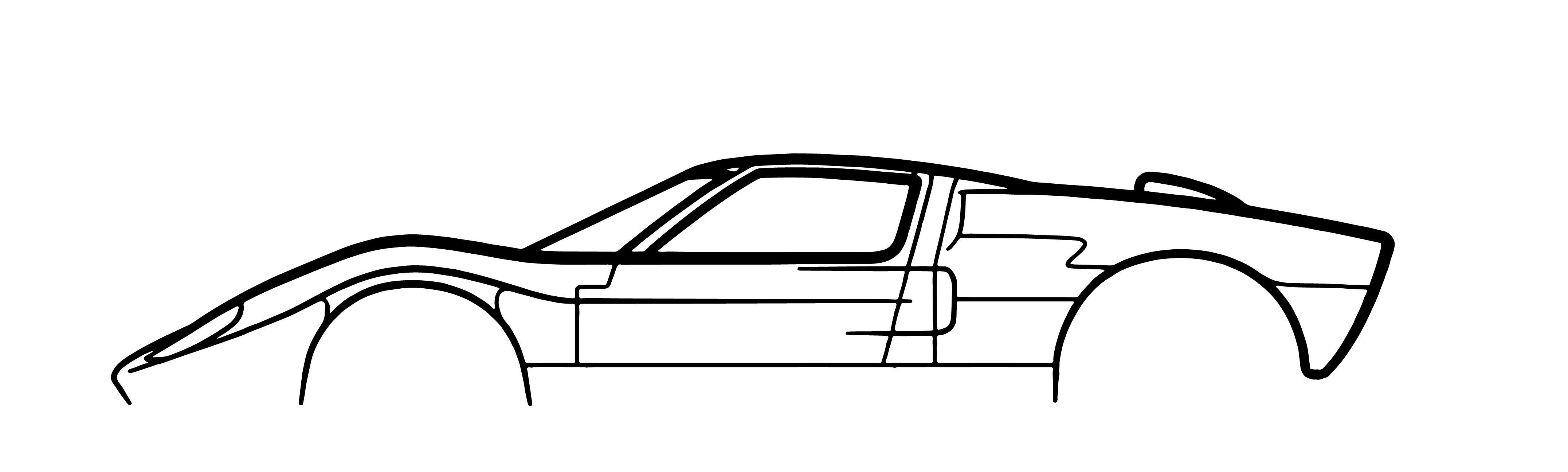Ford GT 40 Silhouette Wall Art