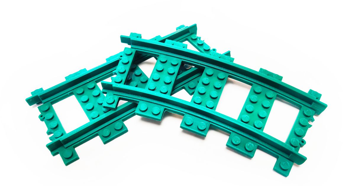 lava Dusør Kræft All LEGO® like train track rail in L-Gauge by Bryan | Download free STL  model | Printables.com