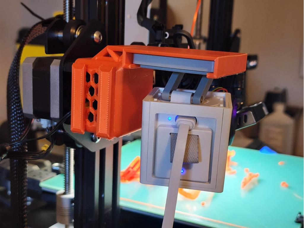 Stubby Wyze Cam X gantry mount with Sprite Pro Cable Clip for Ender-3/Pro