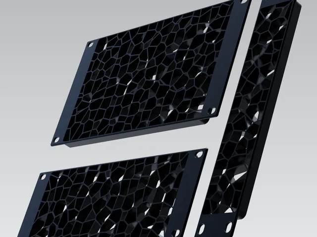 1-3U 10 inch rack mount blank Panel with Voronoi Pattern