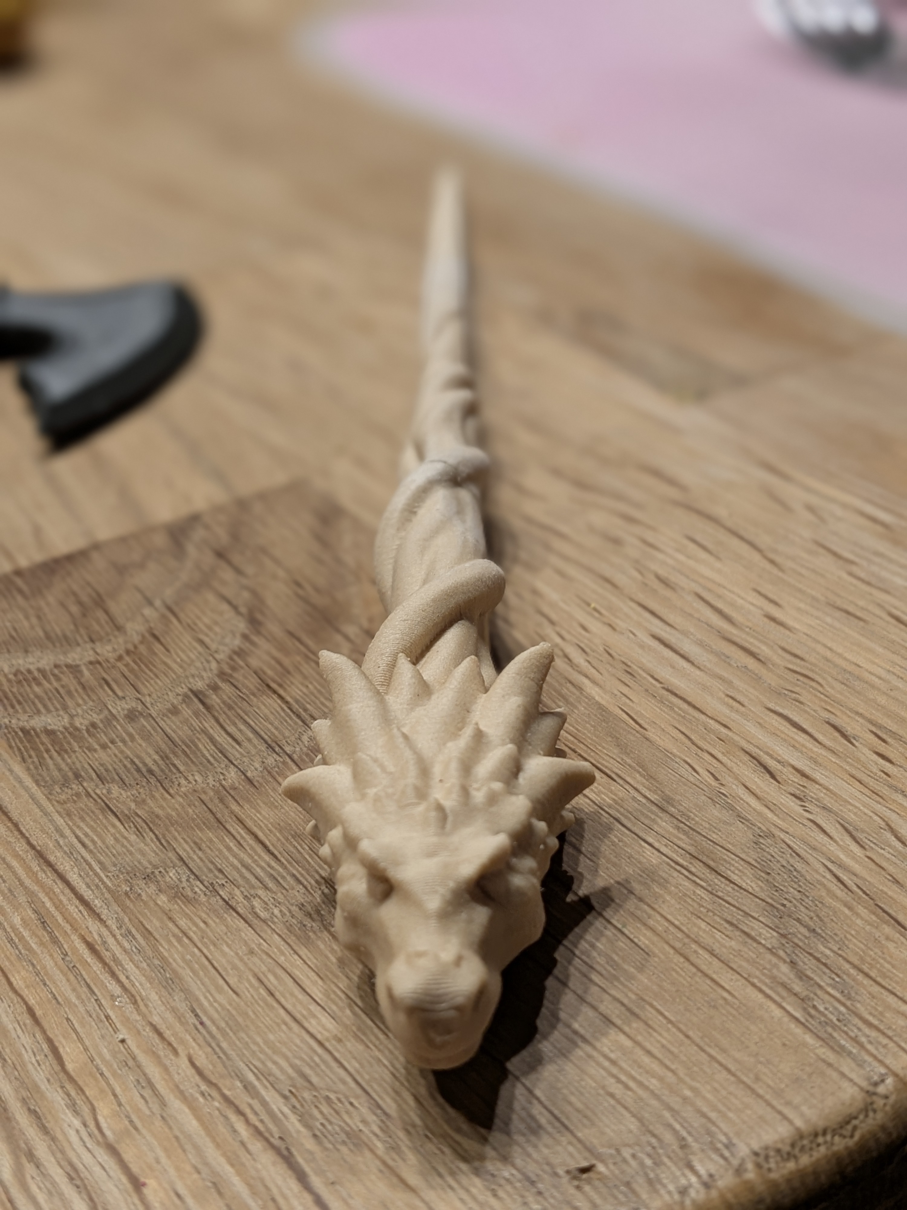 Dragon-Themed Decorative Wand – One-Piece and Split 3MF Model Versions
