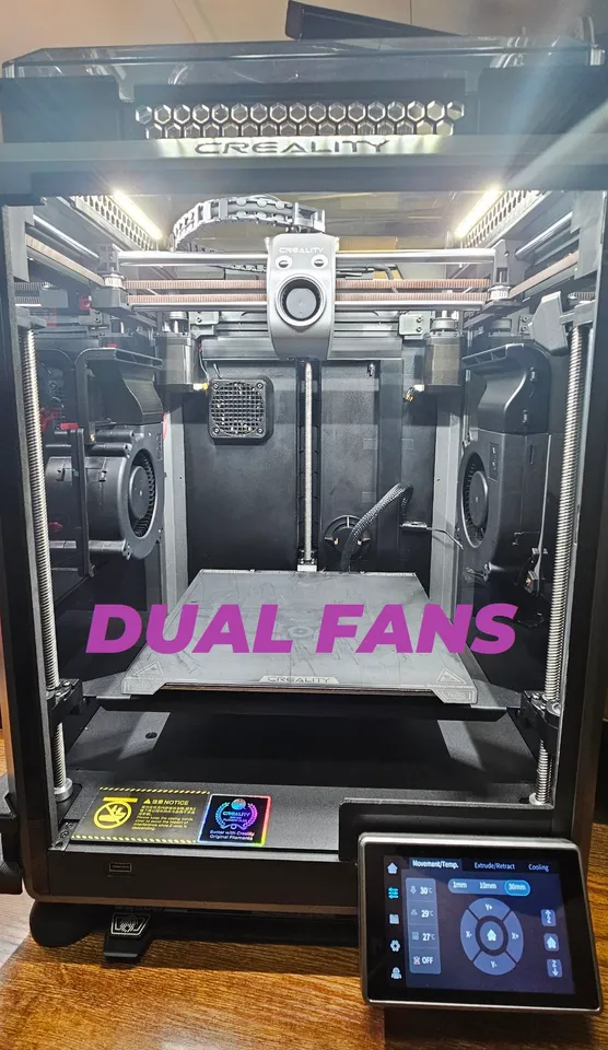 Creality K1 Dual Fan Duct by DerrickDarrell