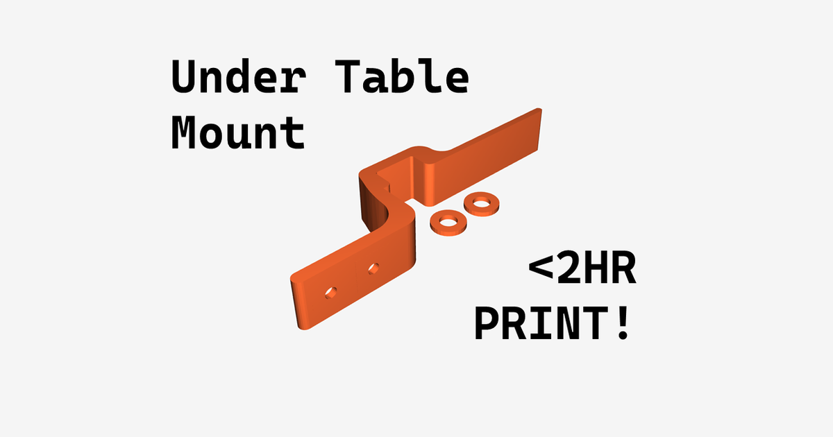 Under Table Spool Mount by Ali | Download free STL model | Printables.com