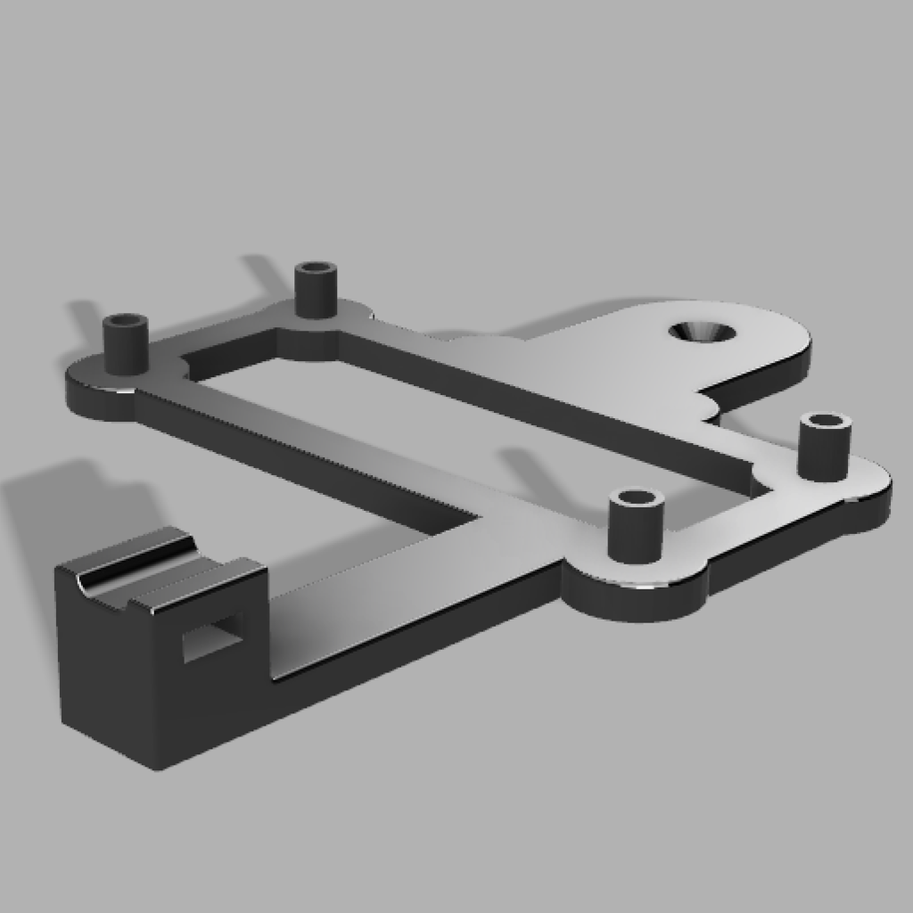 Miniatura 2 do modelo 3D Raspberry Pi Zero wall mount bracket remix