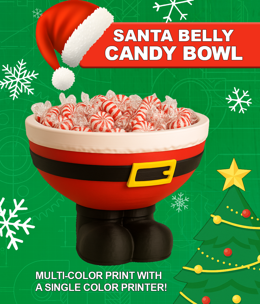 Santa Belly Candy Bowl
