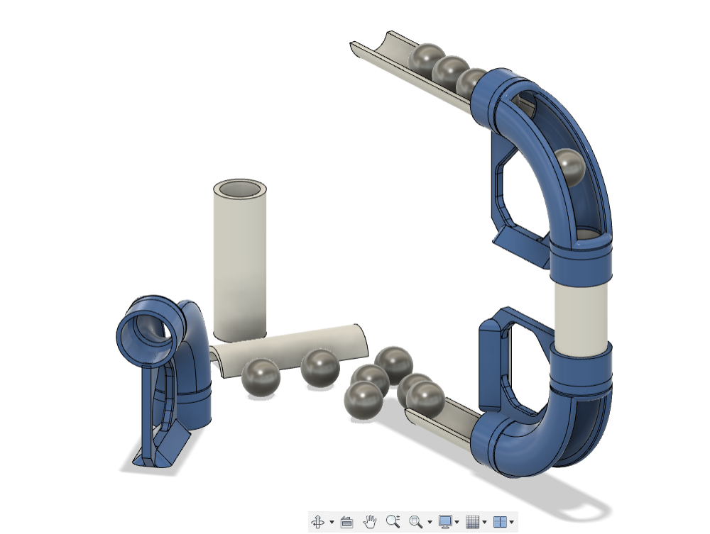 Marble Maze 1" Ball Bearing 90* Track Piece by Odd Inventor Download free STL model