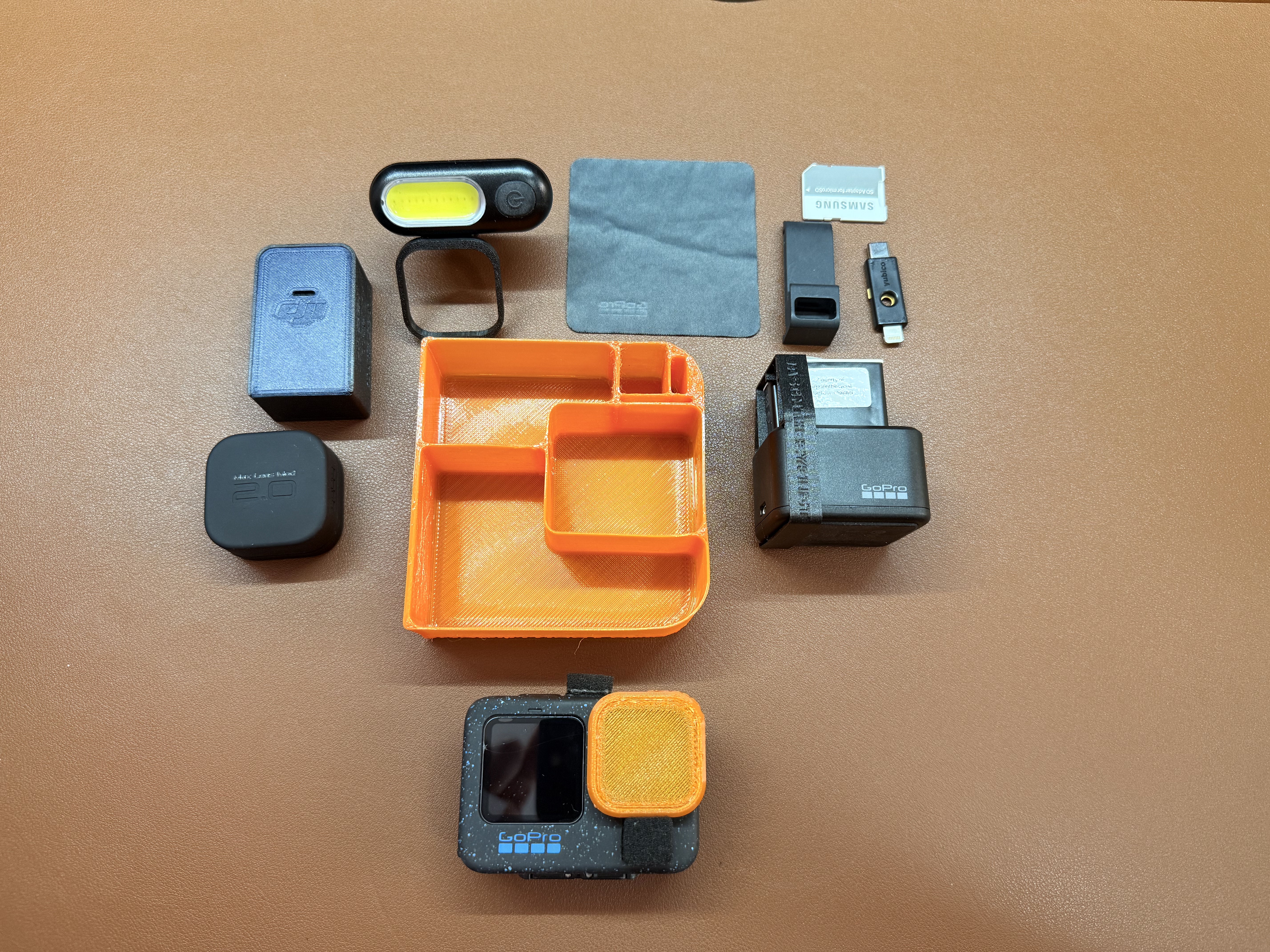 GoPro Hero 9/10/11/12 case insert with Dual Battery Charger, max lens 2, dji mic mini, etc