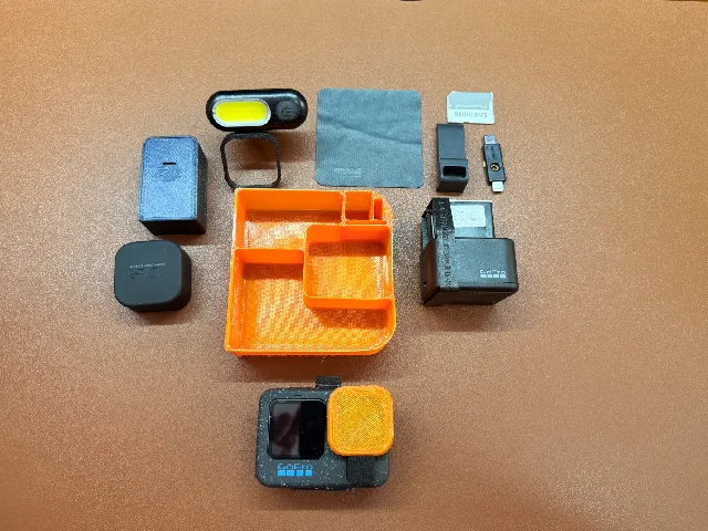GoPro Hero 9/10/11/12 case insert with Dual Battery Charger, max lens 2, dji mic mini, etc
