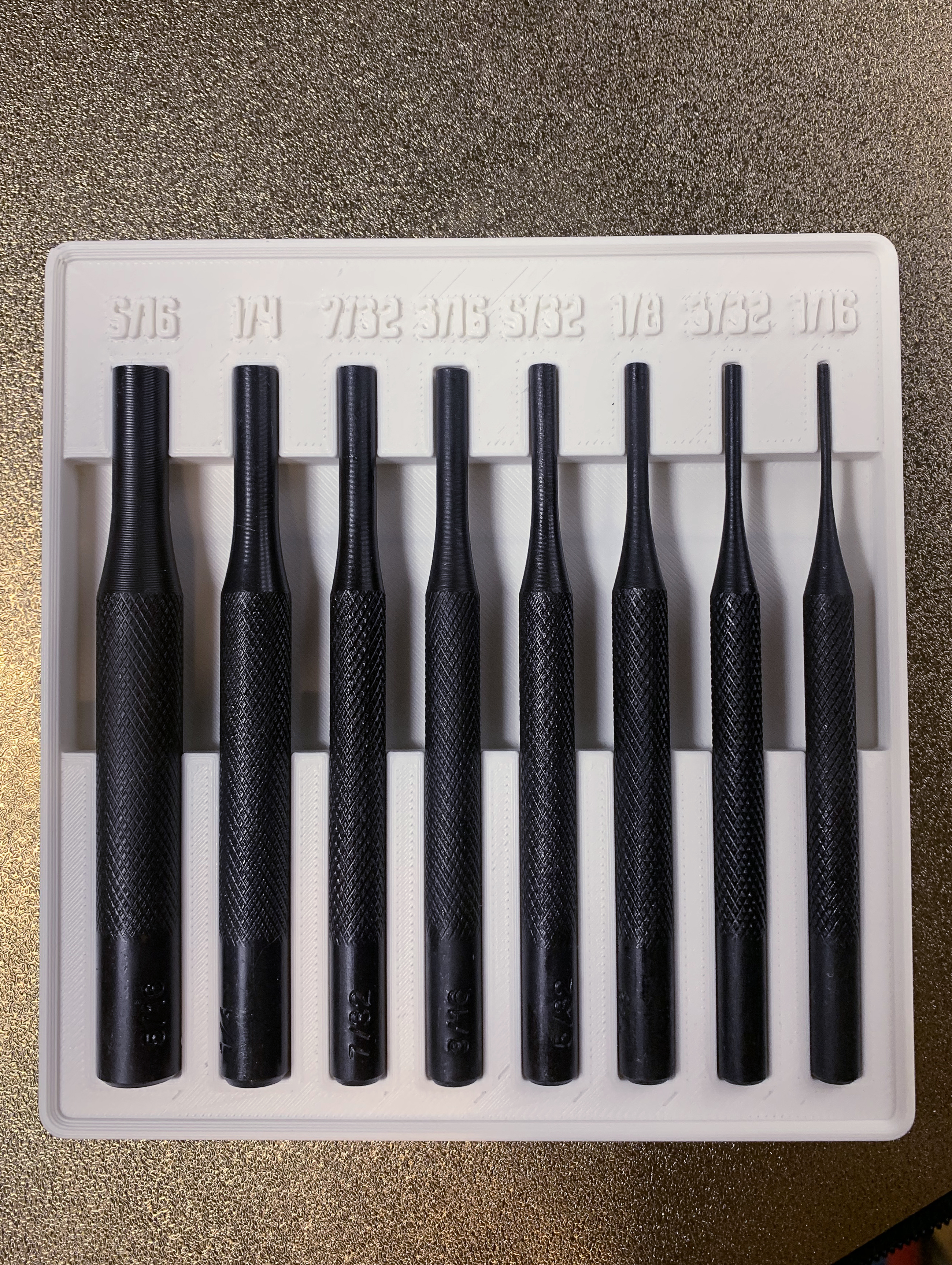 Gridfinity - Pittsburgh (Harbor Freight) Punch Set Holder