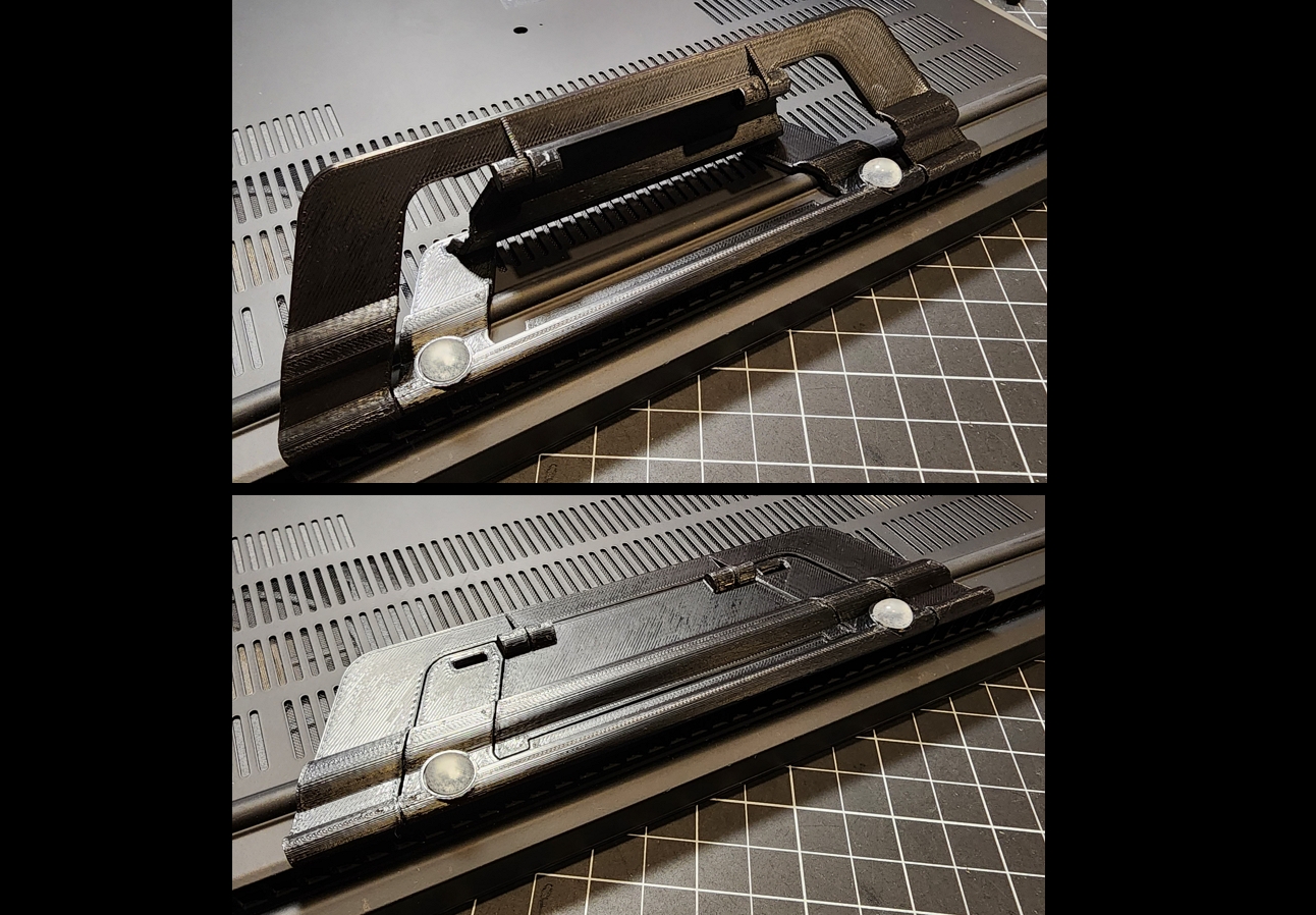 #0076 [Print in Place] Hide-Away Laptop Stand [Folds Flush]
