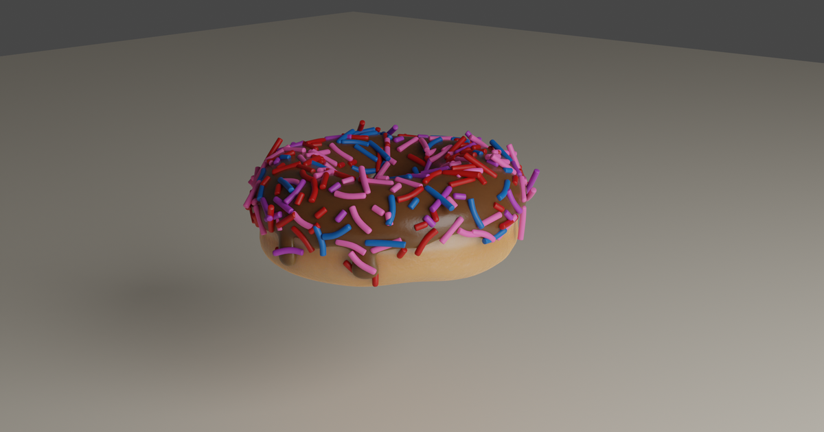 Chocolate Iced Donut (Great Decoration//no sprinkles in model) by Blanc