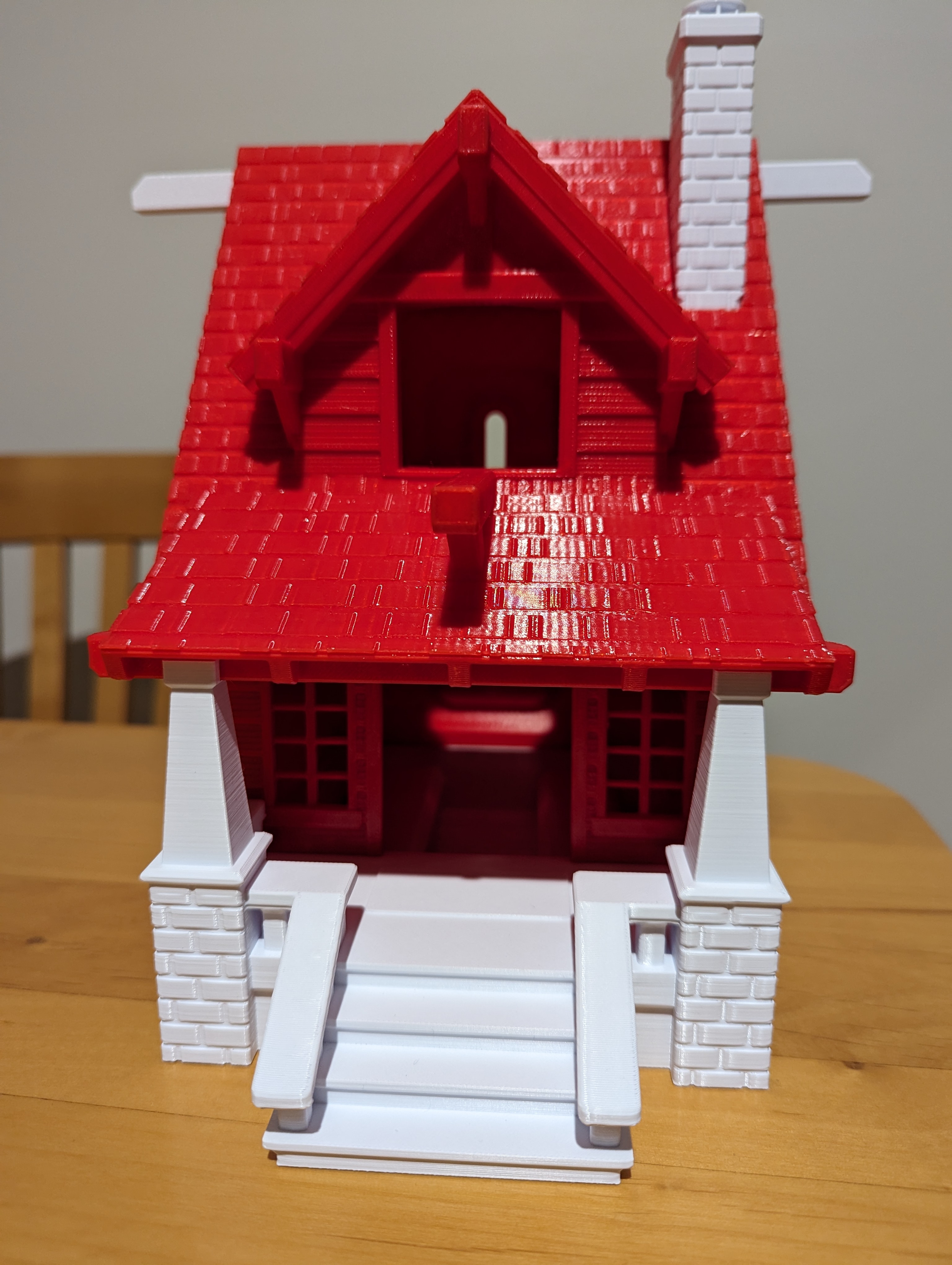 Alternate American Craftsman Bungalow Birdhouse Base 3D model thumbnail