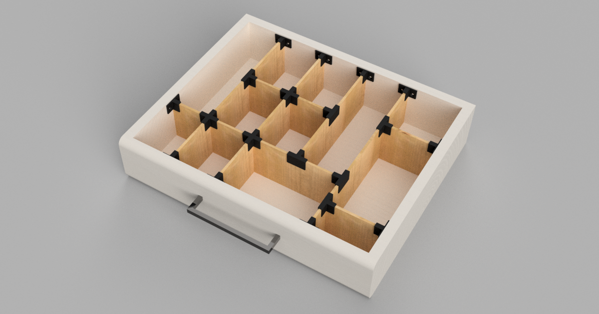 BOX DIVIDER - Various box / drawer dividers for small part organizer - fast  print by Olo Deepdelver, Download free STL model