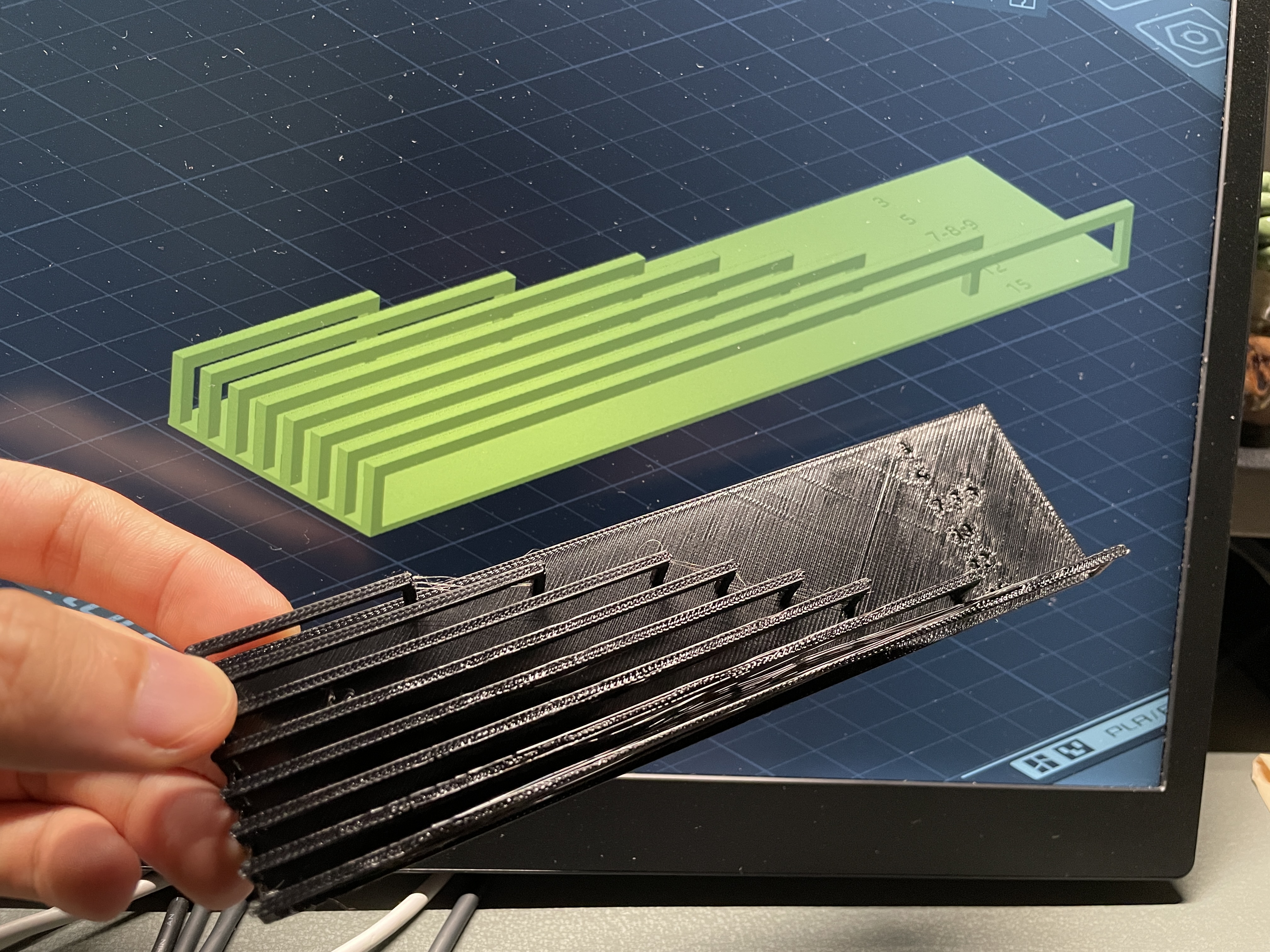 Bridge's length overhang test model 桥接长度测试模型