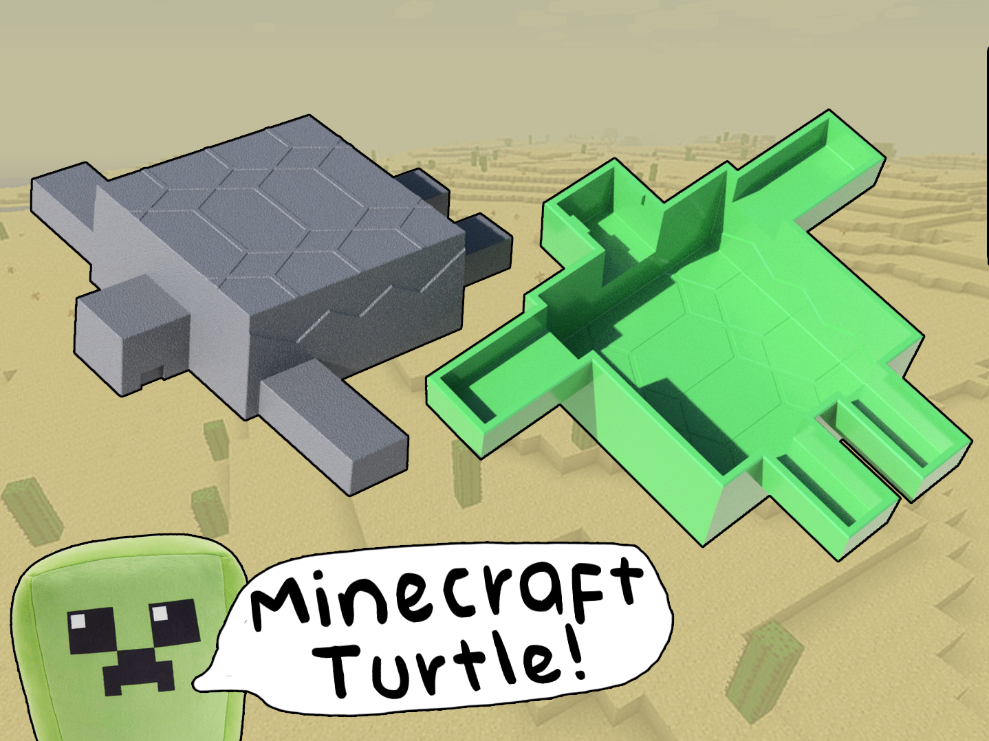 Minecraft Turtle Sand Mold by Yuwi Download free STL model