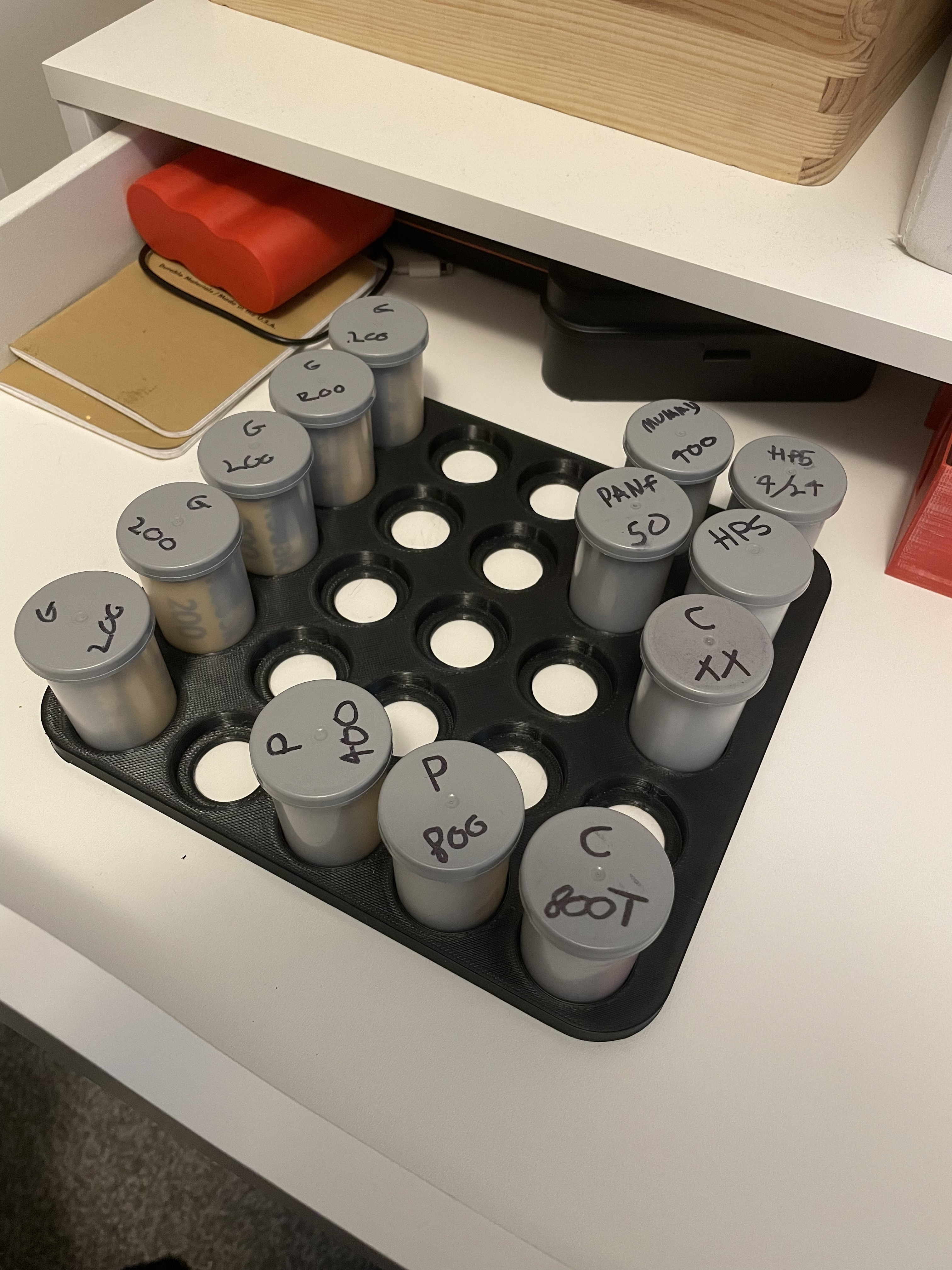 35mm film canister tray