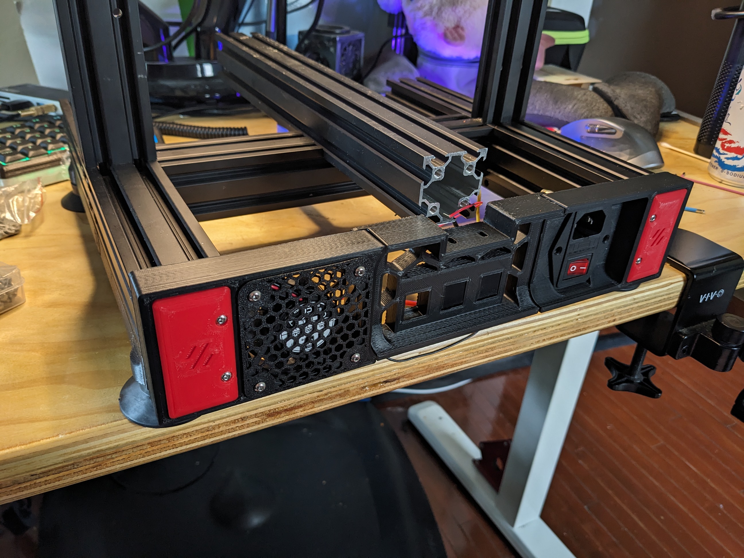 Ender 3 Switchwire rear panel with Keystones