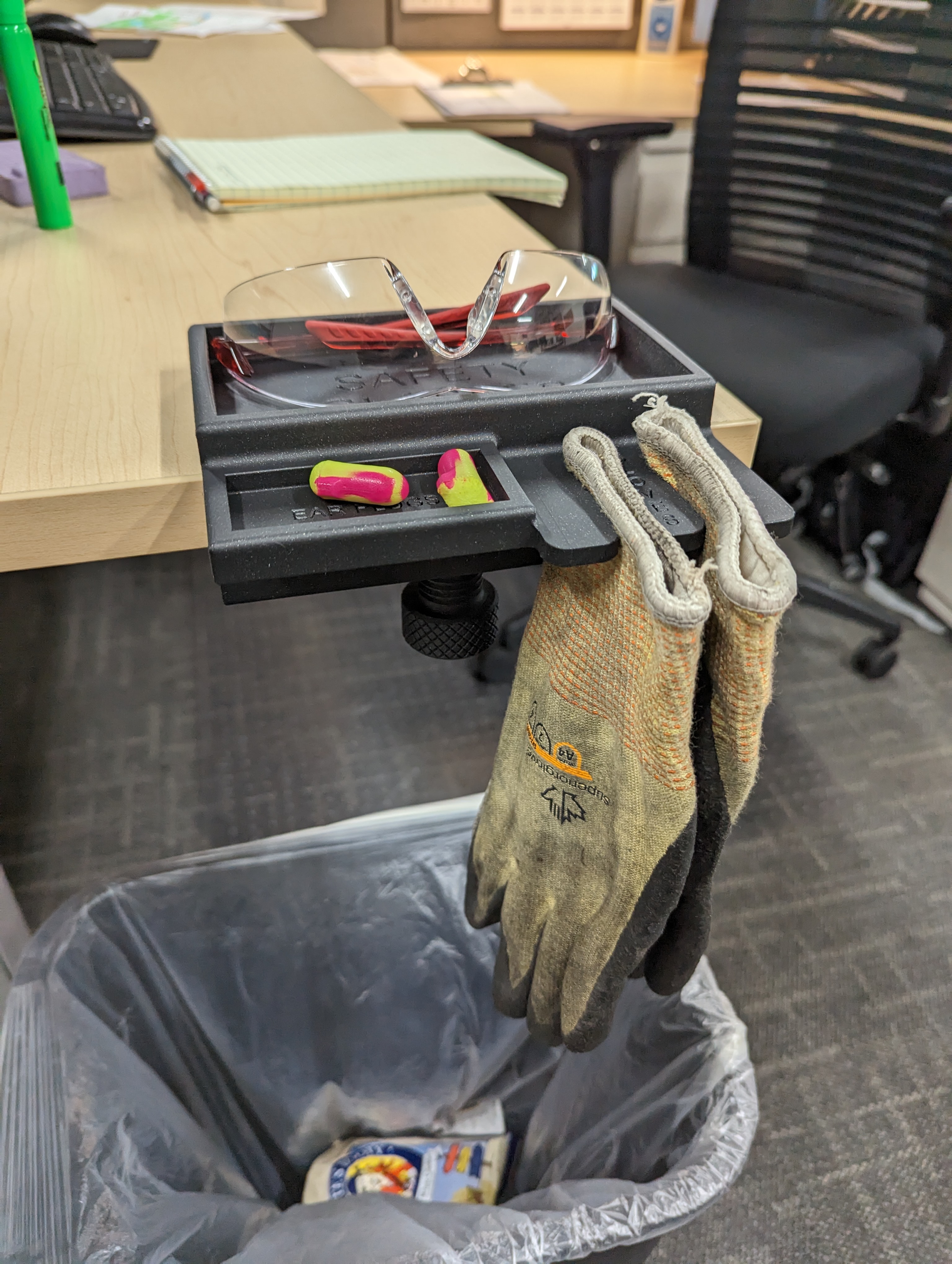 Safety PPE Holder for Desks