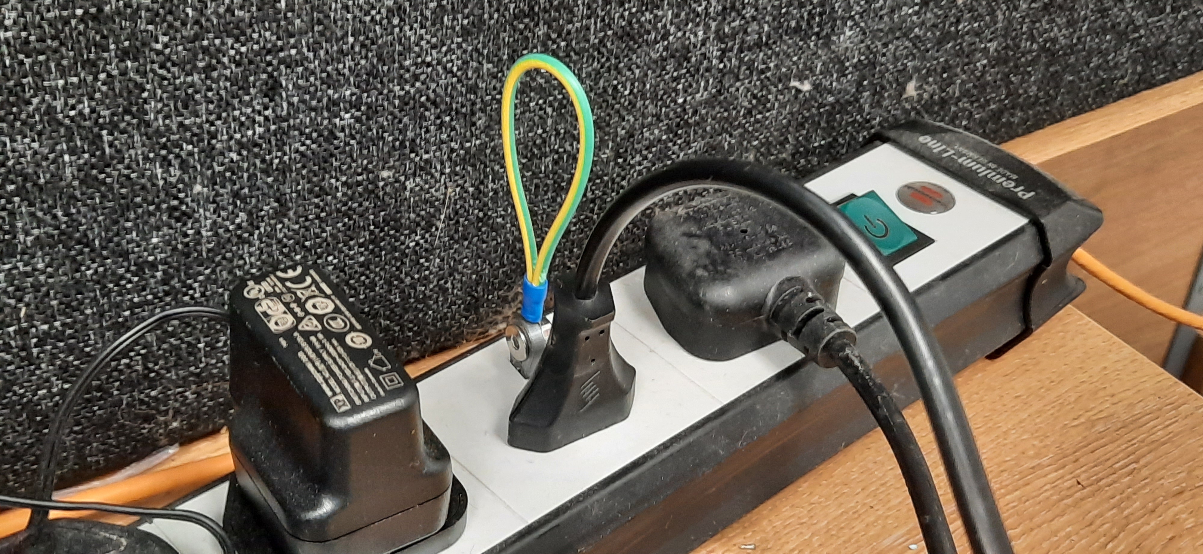 Portable Earth Prong, EU to UK plug adapter.