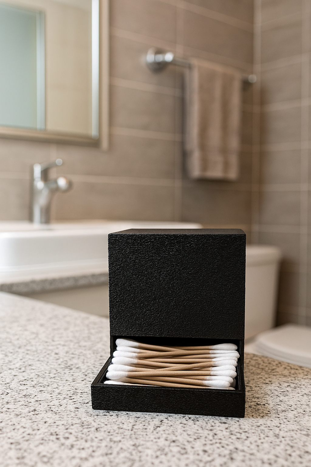 Cotton Swab Dispenser “Nora” – Elegant & Hygienic Storage V2