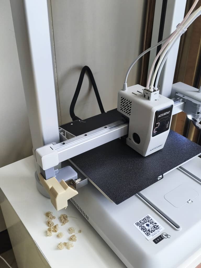 Anycubic kobra X purge bin guider (closed exit)