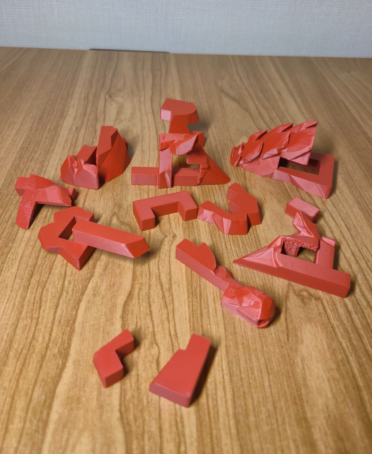 Low Poly Horse Puzzle – 14-Piece Assembly Sculpture — miniatura 2