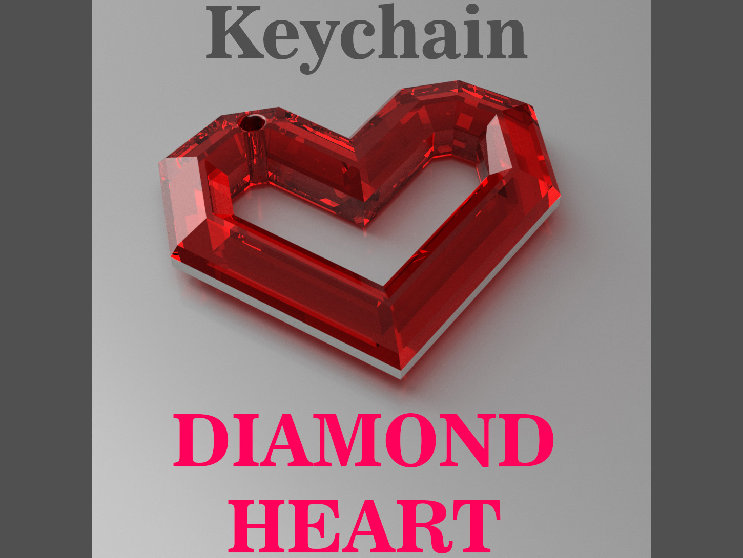 Keychain Diamond Heart