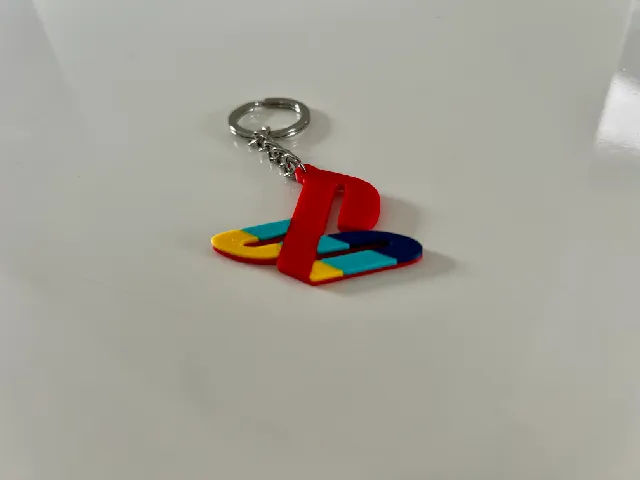 Retro PlayStation keychain