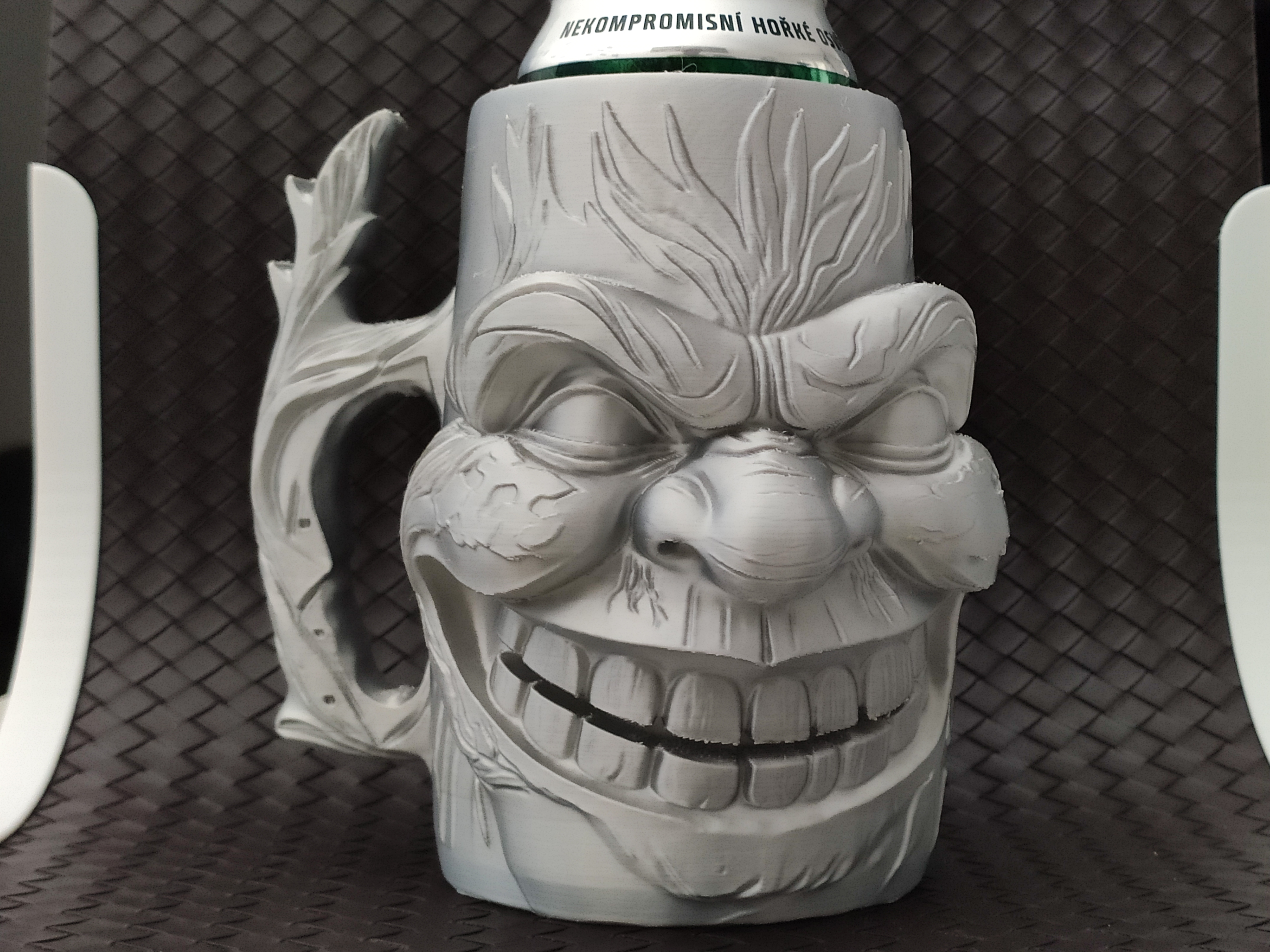 TrollFace Totem Can Holder / Beer mug