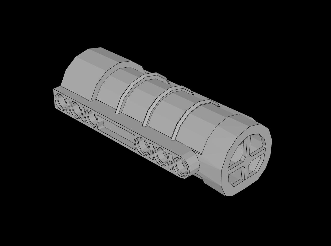 Lego Compatible (58947.dat) Cylinder 9 x 4 x 2 Tapered with Flat Bottom with Pin Holes
