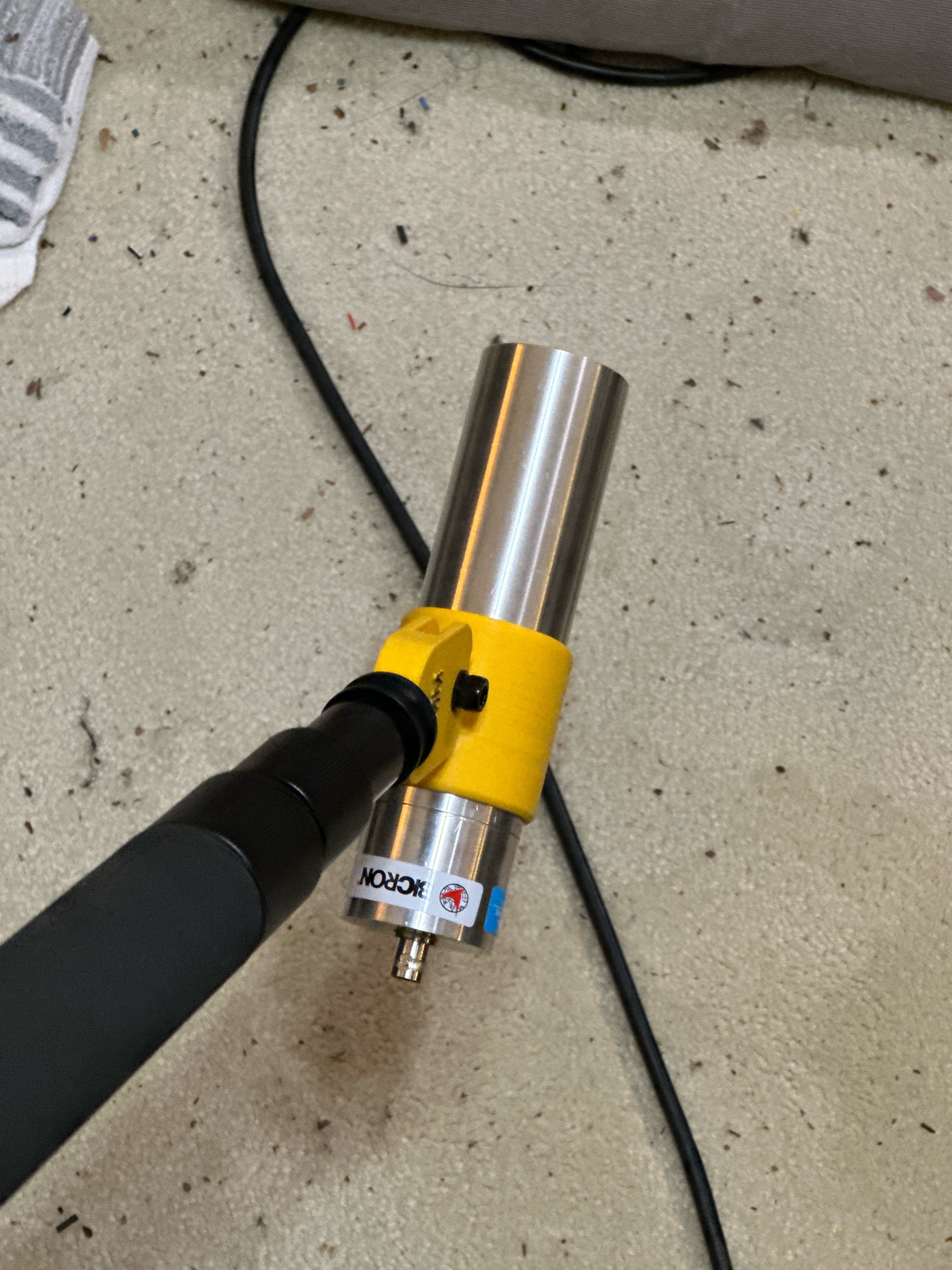 Scintillation Detector Mount For Extendable Pole/Wand/Tripod (Fits 1.75" OD Detectors)