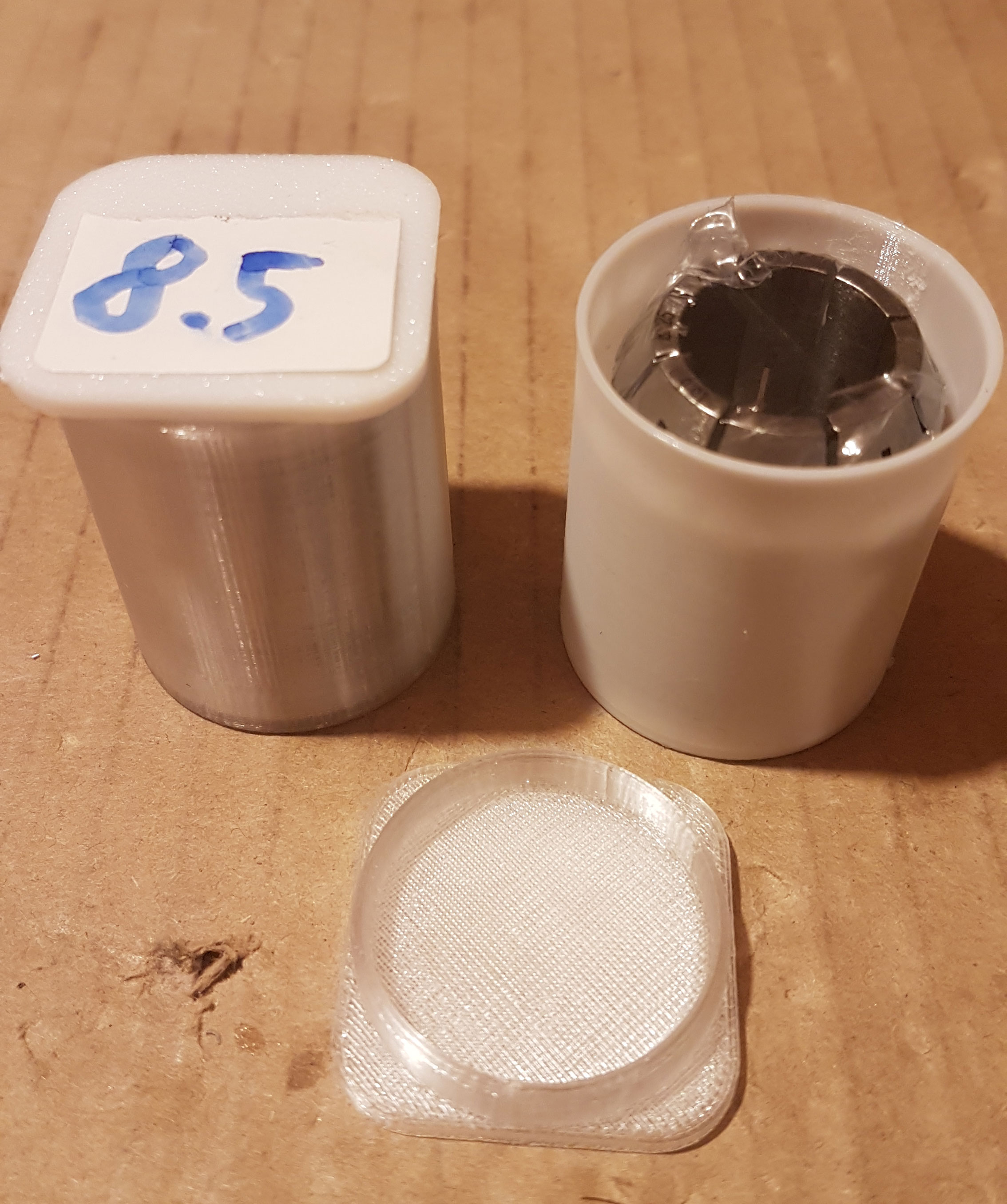 Single ER25 Collet Container Snap Fit 3D model