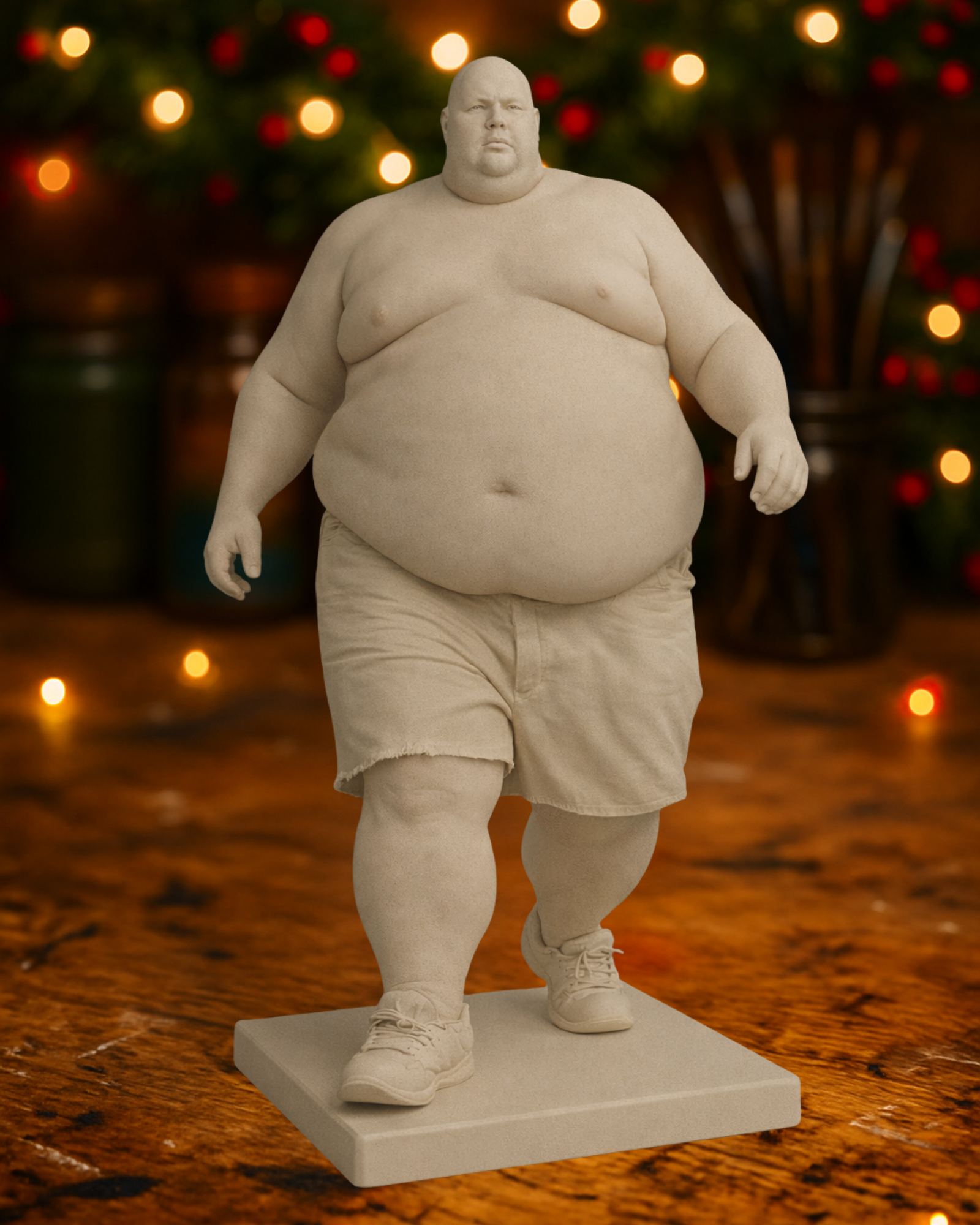 Full-Body Male Figure Sculpture