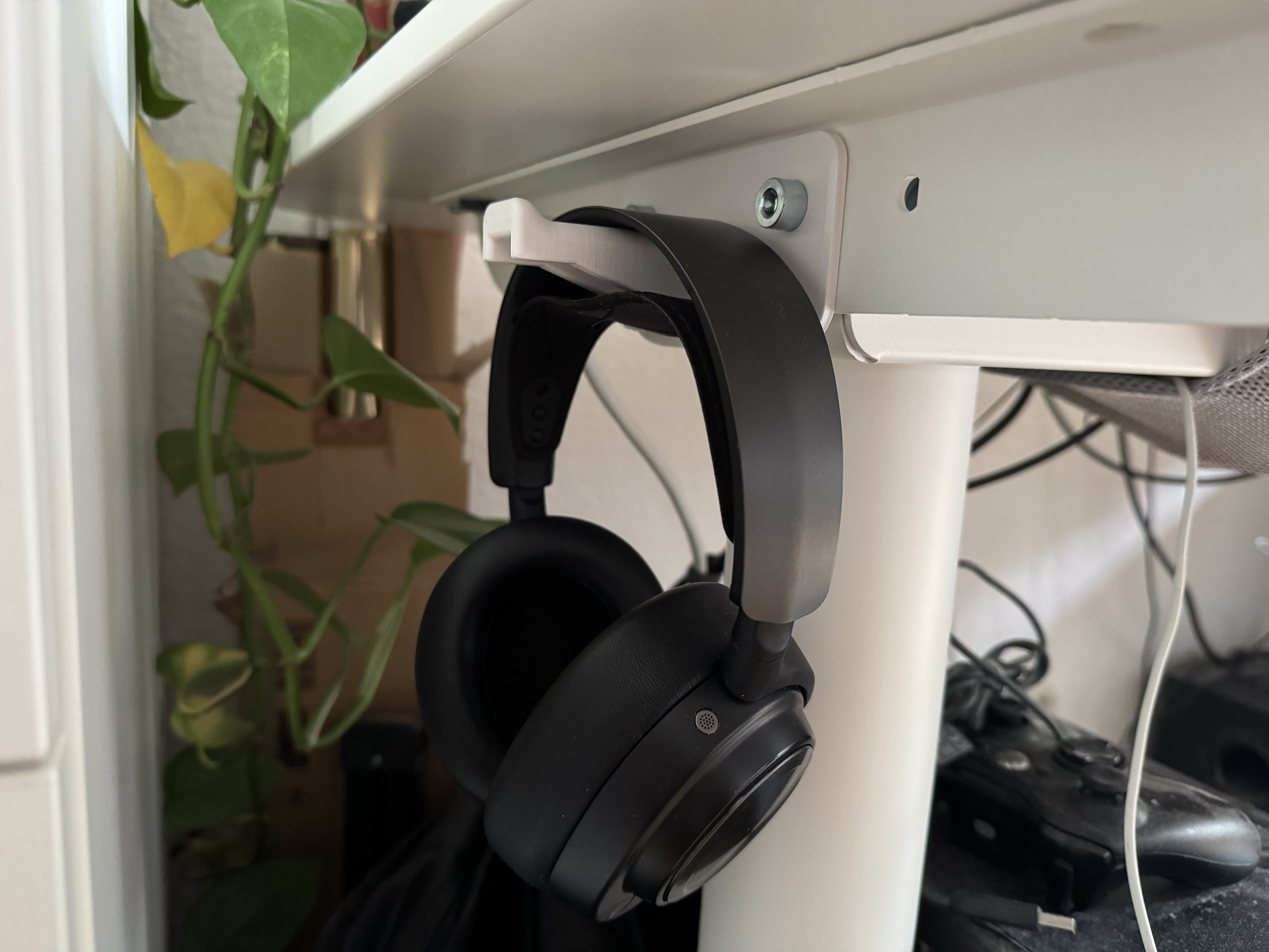 Headset mount for IKEA BEKANT, Headsethalter