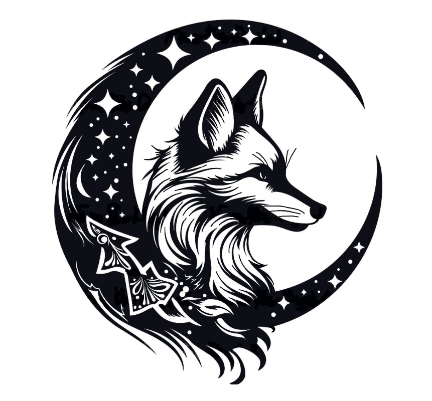 moon fox wall art