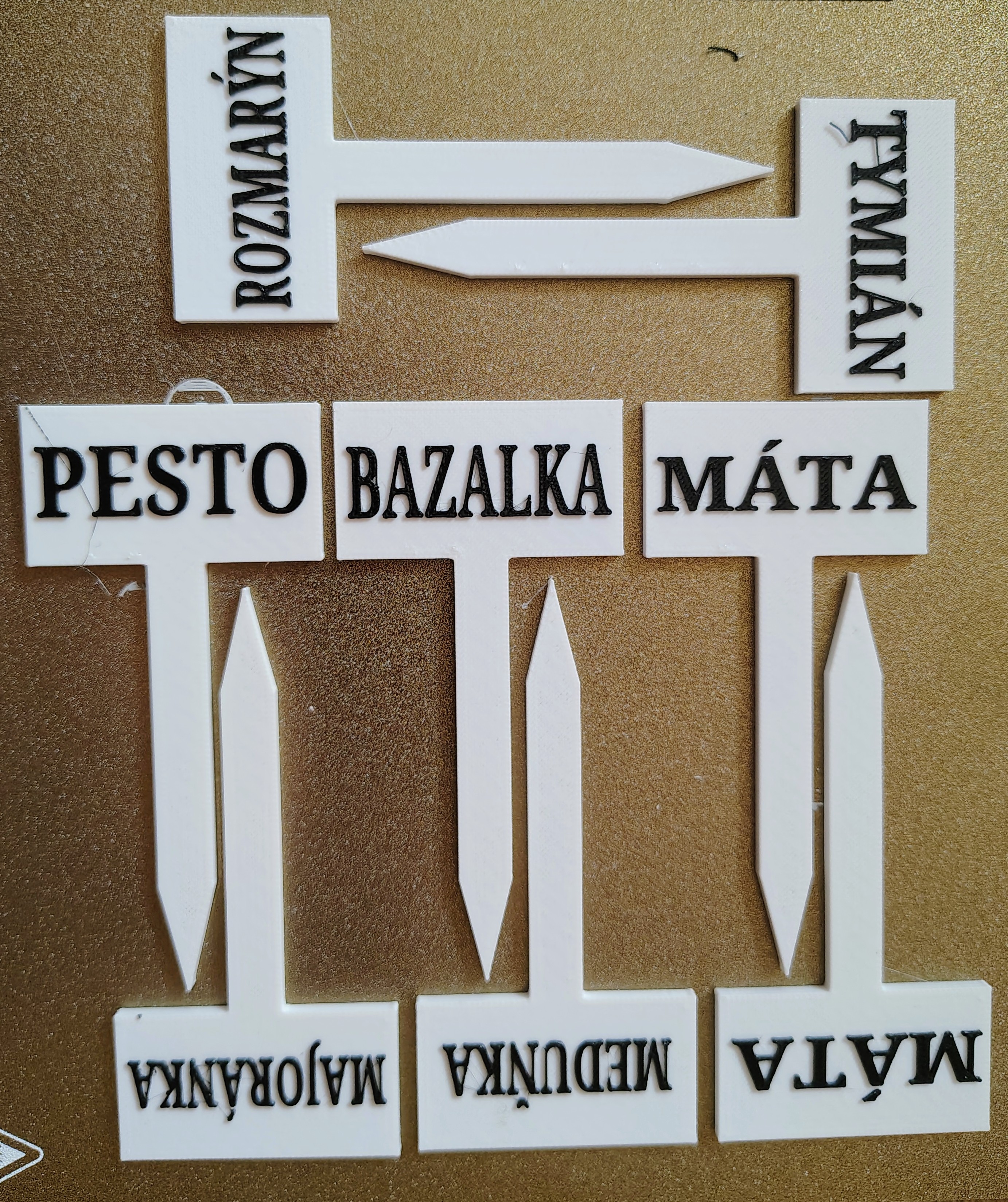 Cedulky k bylinkám mix