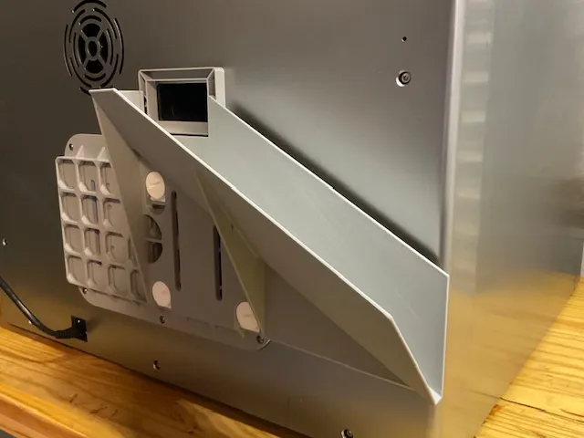 Waste chute for Qidi Plus4 - uses openGrid backplate